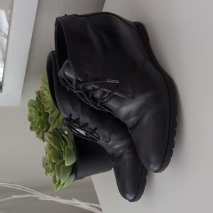 Franco Sarto Black Leather Ankle Booties